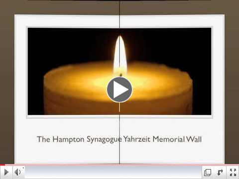 The Hampton Synagogue Yahrzeit Memorial Wall