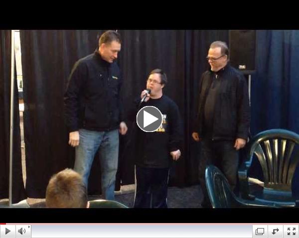 Coach John Dunleavy Victory Speech with Rick 'Nifty' Middleton, Bob Sweeney, other Bruins and Fans