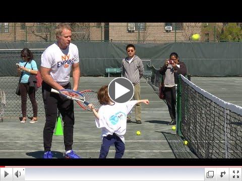 Patrick McEnroe, Christina McHale host kids clinic