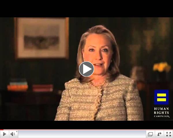 Hillary Clinton Publicly Backs Gay Marriage