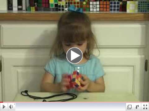 3 year old solves Rubik's Cube