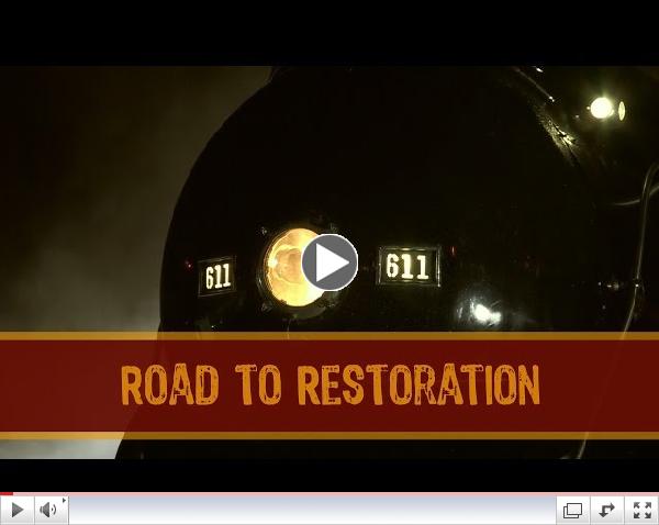 N&W 611 - Departs VMT on road to restoration!