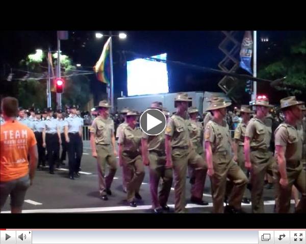 Australian Military March in Sydney Mardi Gras 2013