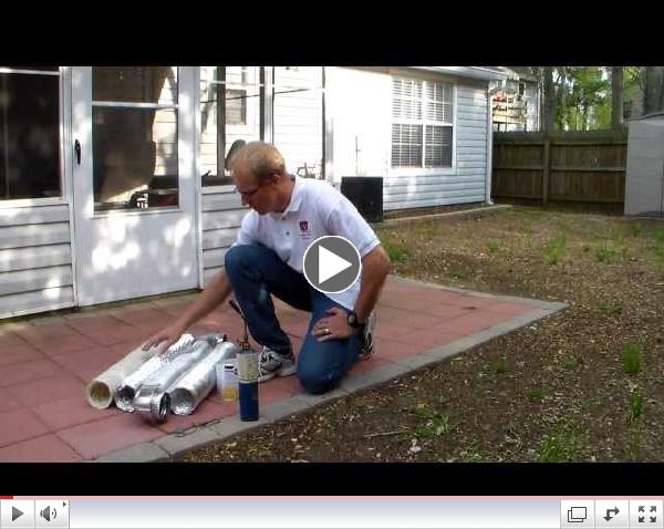 Dryer vent tube fire safety test.