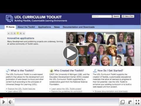 UDL Curriculum Toolkit Tour Video