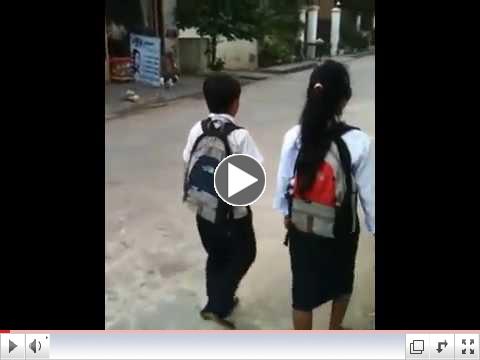 Varee heading off to Khmer school