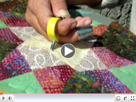 Hand-quilting demonstration