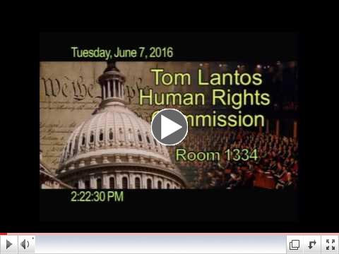 Video of Musaddique Thange (IAMC) testifying at the Tom Lantos Human Rights Commission hearing on human rights in India