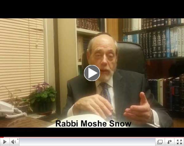 Rabbi Moshe Snow Ki Sisa