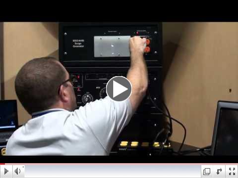 Typical UPS subjected to 6000V 3000A surge