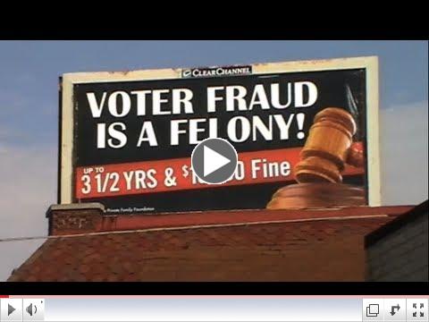 Voter Fraud Billboards Meant to Intimidate Voters