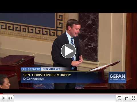 Sen. Chris Murphy (D-CT) speaks to his young son during the recent filibuster.