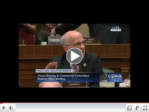 Rep. Welch's Opening Remarks at the E&C Committee Markup of AHCA