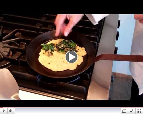 Eggless Spinach & Scallion Omelet