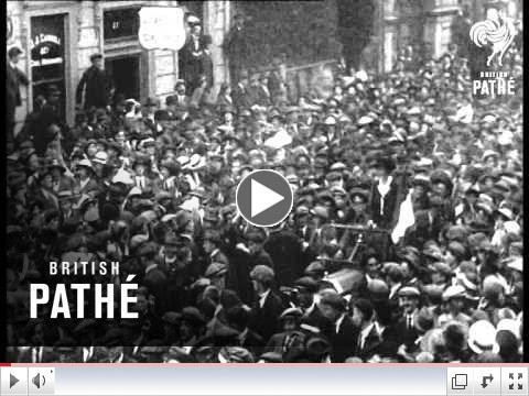 Countess Markievicz greeted in Dublin after her release from prison