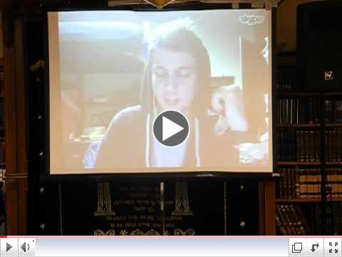 WYHS 5773 Alex Stein ('11) and Shalva Ginsparg ('11) speak at College 202 via Skype
