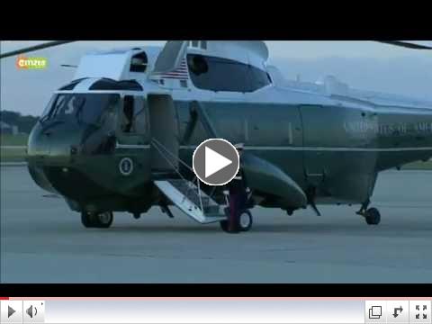 Great American tradition! Obama Boarding: Take off from the USA to Africa