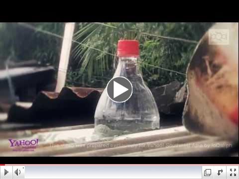 Plastic Soda Bottles Become Light Source