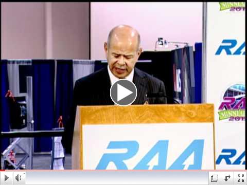 Acting FAA Administrator Michael Huerta addresses the RAA 37th Annual Convention