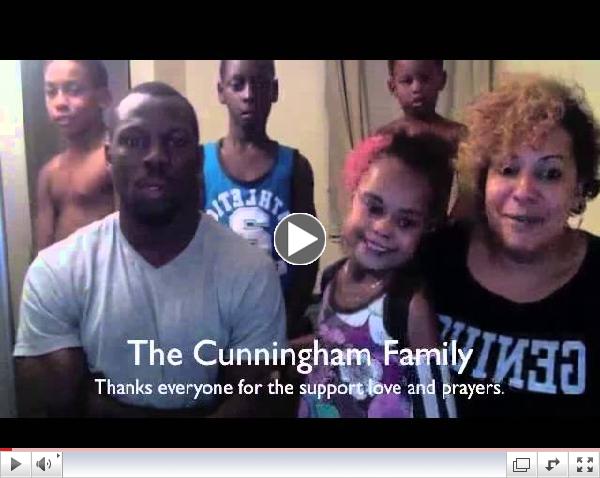 Cunningham Family says Thank You