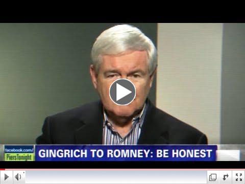 Newt Gingrich: Frankly, not Mitt Romney's biggest supporter.