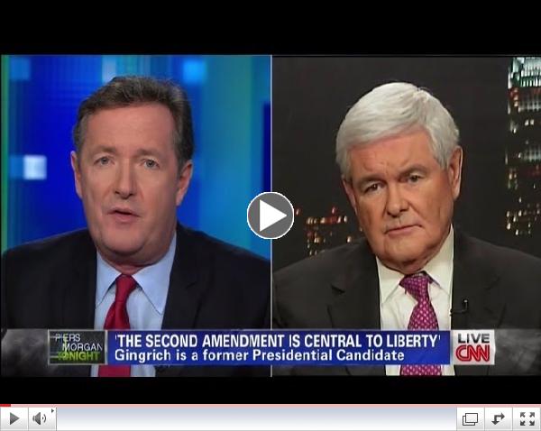 Newt Gingrich vs. Piers Morgan on Gun Control Debate - 1-24-13