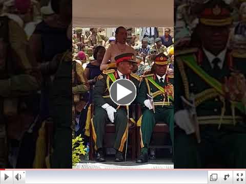 Mary Chiwenga, soon to be Second Lady, dancing at the inauguration