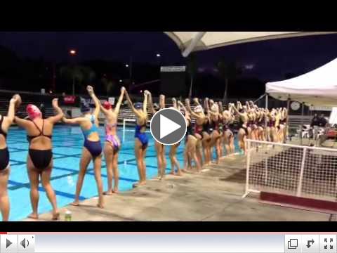 Girls Water Polo started with a splash! Pool entry at 5:50 am on Saturday morning