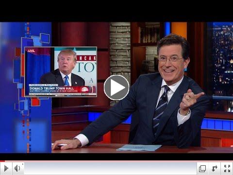 Steven Colbert Challenge to Donal Trump