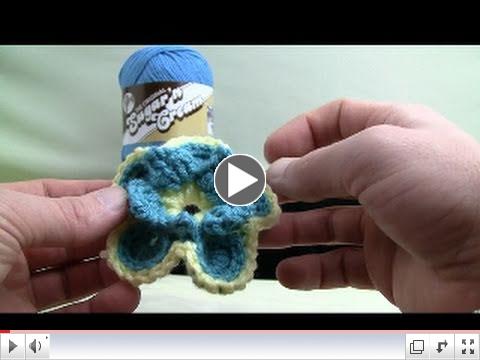 How To Crochet Pansy Flower - Lily Sugar'N Cream Pattern