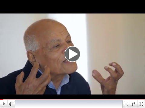 Satish Kumar talking to keynote speaker Karen Downes