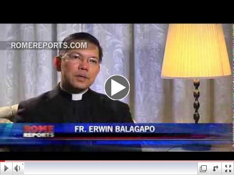 Filipino priest flies back home, after his town is destroyed by typhoon