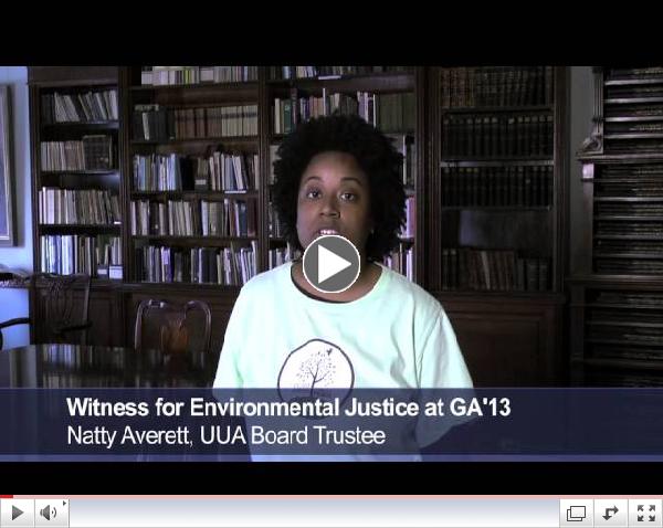 Natty Averett gives witness for Environmental Justice at GA 2013