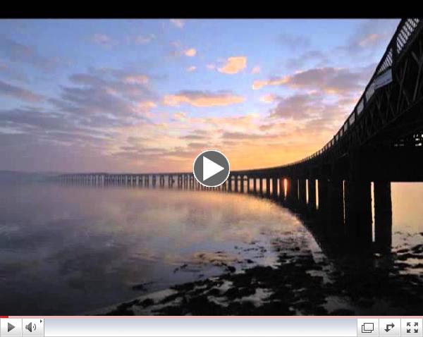 View from the Train: Passing Leuchars - Sands and Waters