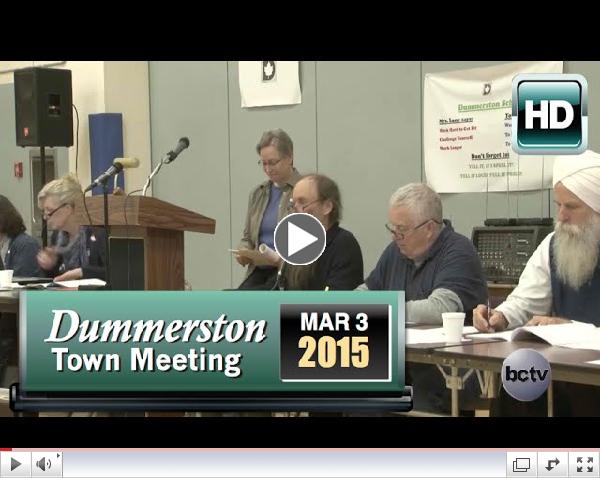 2015 Dummerston Town Mtg 3/3/15