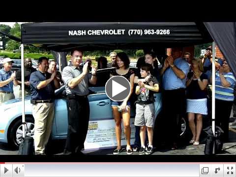 Senior Caitlyn Creel wins a 2012 Chevy Cruze from Nash Chevrolet for perfect school attendance.