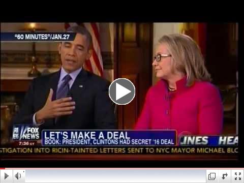 Obama & Clinton Let's Make A Deal - Book: Obama, Clintons Had Secret 2016 Deal