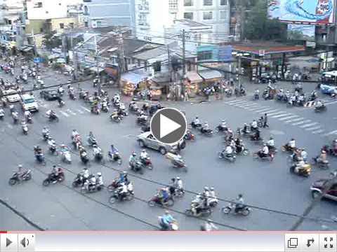 Rush Hour Traffic in Ho Chi Minh City, Viet Nam