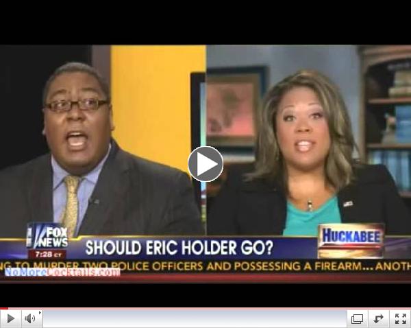 Comm. Dir. for Rep. Rohrabacher destroys liberal opponent who defends Eric Holder.