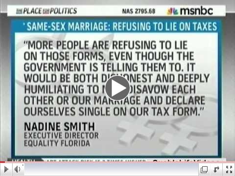 MSNBC - Married Same-Sex Couples Refusing To Lie On Tax Returns
