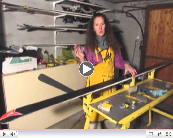 5 Time Speed Skiing World Cup Champion Tracie Max Sachs demonstrates how to tune speed skiing skis