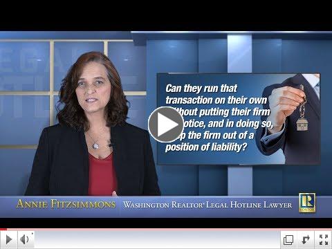 Can brokers wanting to buy or sell property, handle the transaction separately from their firm?