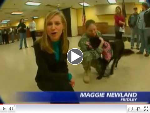 Soldier reunites with dog