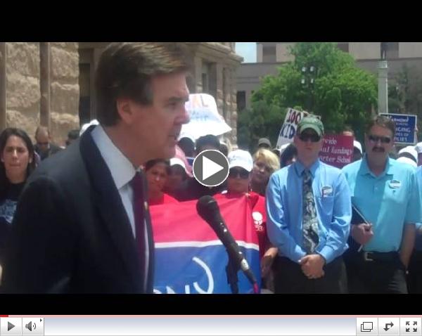 Sen. Dan Patrick, Public Charter School Rally at the Texas State Capitol, May 8, 2013