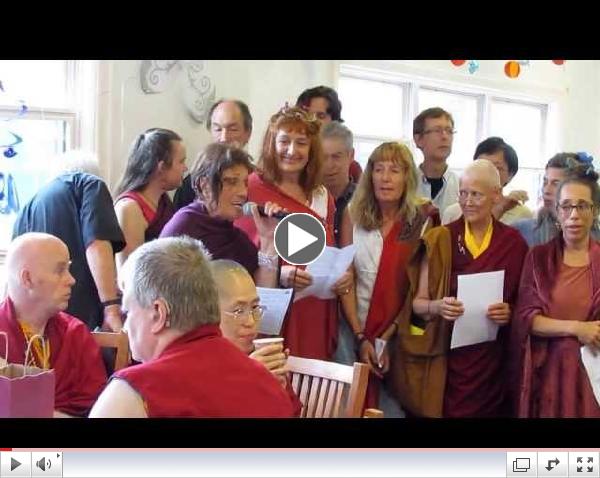 Song offering at Khenpo Karthar Rinpoche Birthday Party  