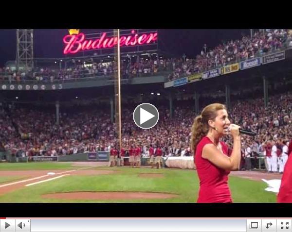 Shanna Jackman Performs the National Anthem during a Red Sox Game!