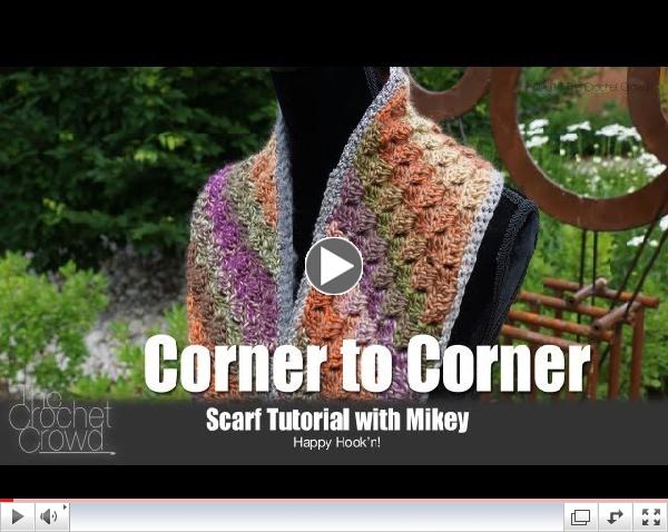 Crochet Corner to Corner Scarf Tutorial