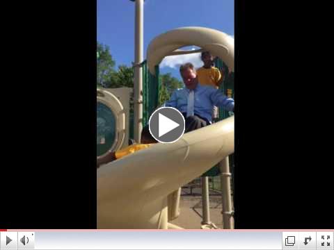 Tuesday Tidbits Out Takes! (hint, Mr. McLaughlin goes down the slide!)