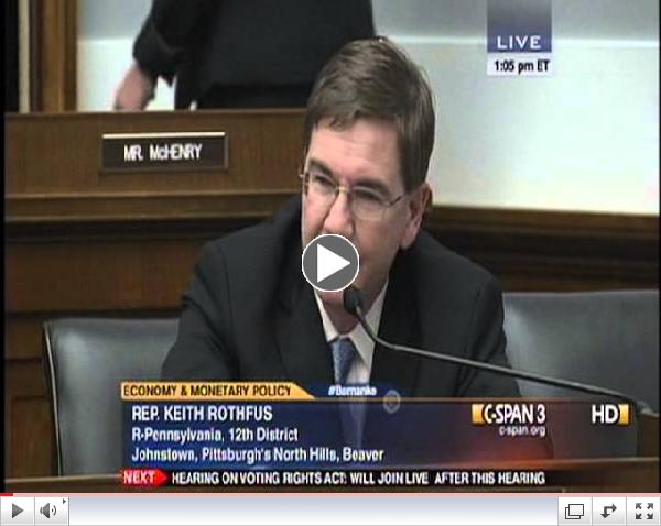 Bernanke Admits to Rothfus: Fed 