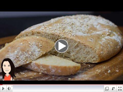 How to Make Rustic Homemade Bread - EASY No Knead Recipe! with Anja Cass from Cooking With Plants